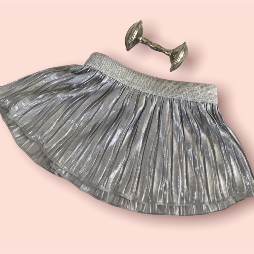 Christmas Party Ready Cat & Jack silver skirt